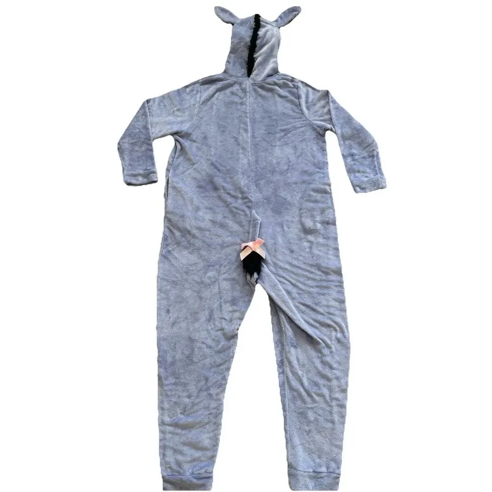 Disney Eeyore One Piece Adult 3X Plush Fleece Pajamas Costume Winnie Pooh - Picture 3 of 5